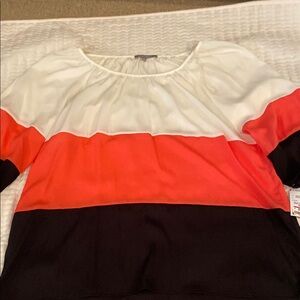 Colorblock Women's Top - White, Red, and Black
